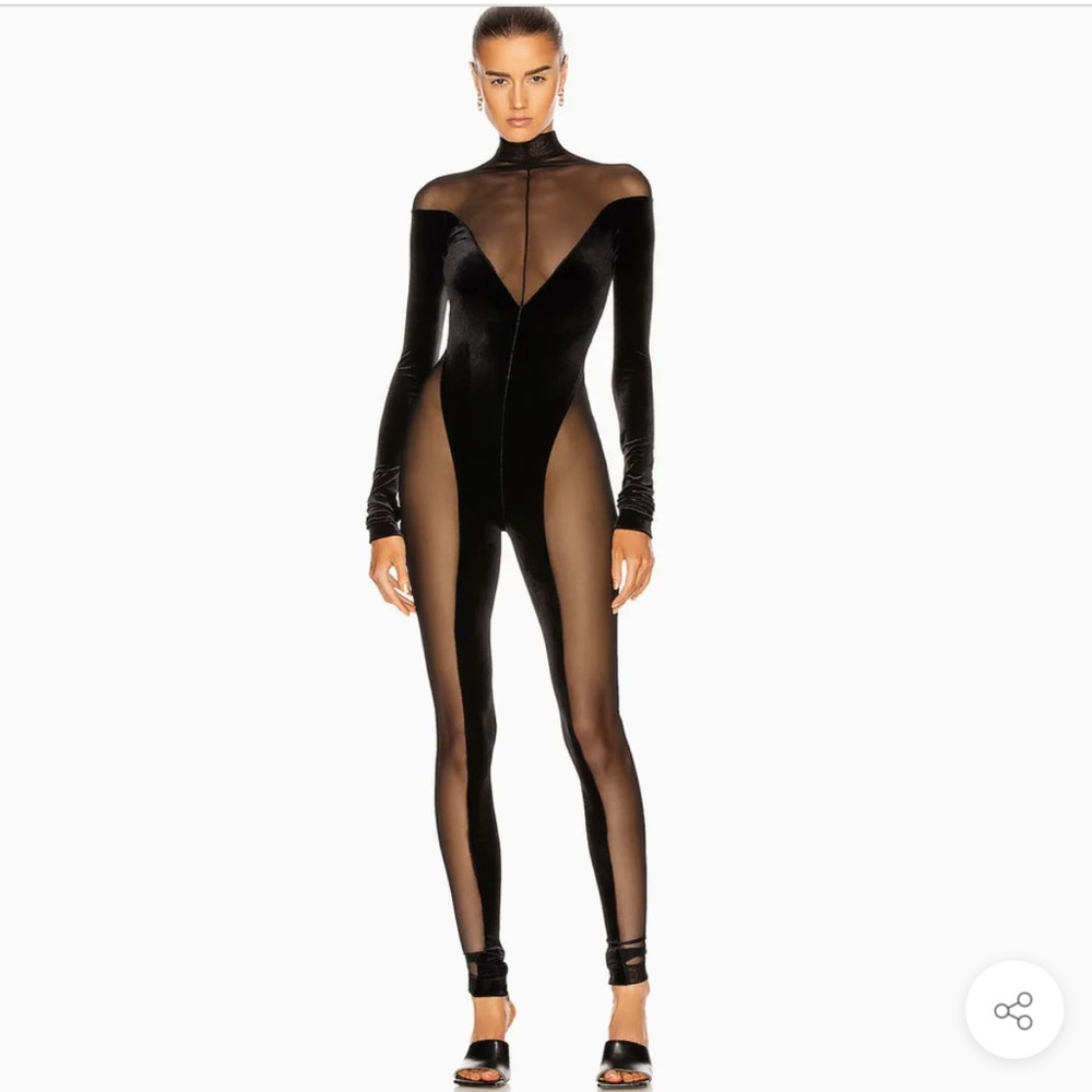 Velvet Mesh Jumpsuit